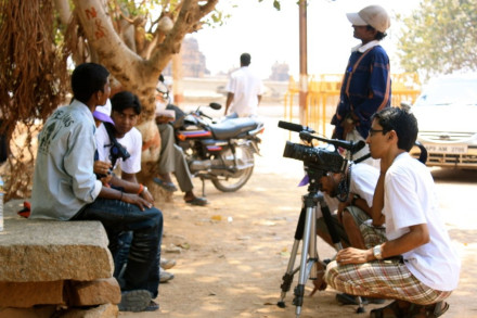 The Global Lives production crew in action.  Photo courtesy of the artist.