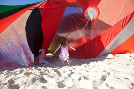 2011 Grantee project Wind Playground at Australia's Sculpture by the Sea exhibit. Photo courtesy of the artist.