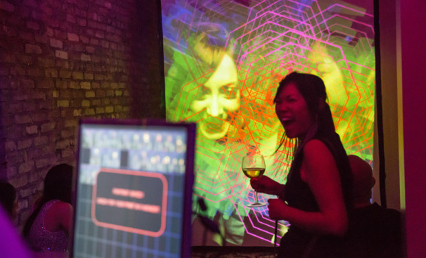 Interactive video installation, Videosynth, at the Artumnal Gathering, 2013. Photo courtesy of Marco Sanchez (marcosanchez.net)