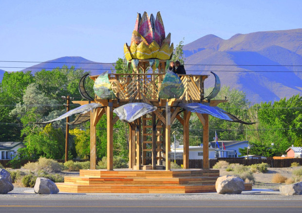 The Bottlecap Gazebo in Fernley, Nevada. Photo courtesy of Jerry Mansker.